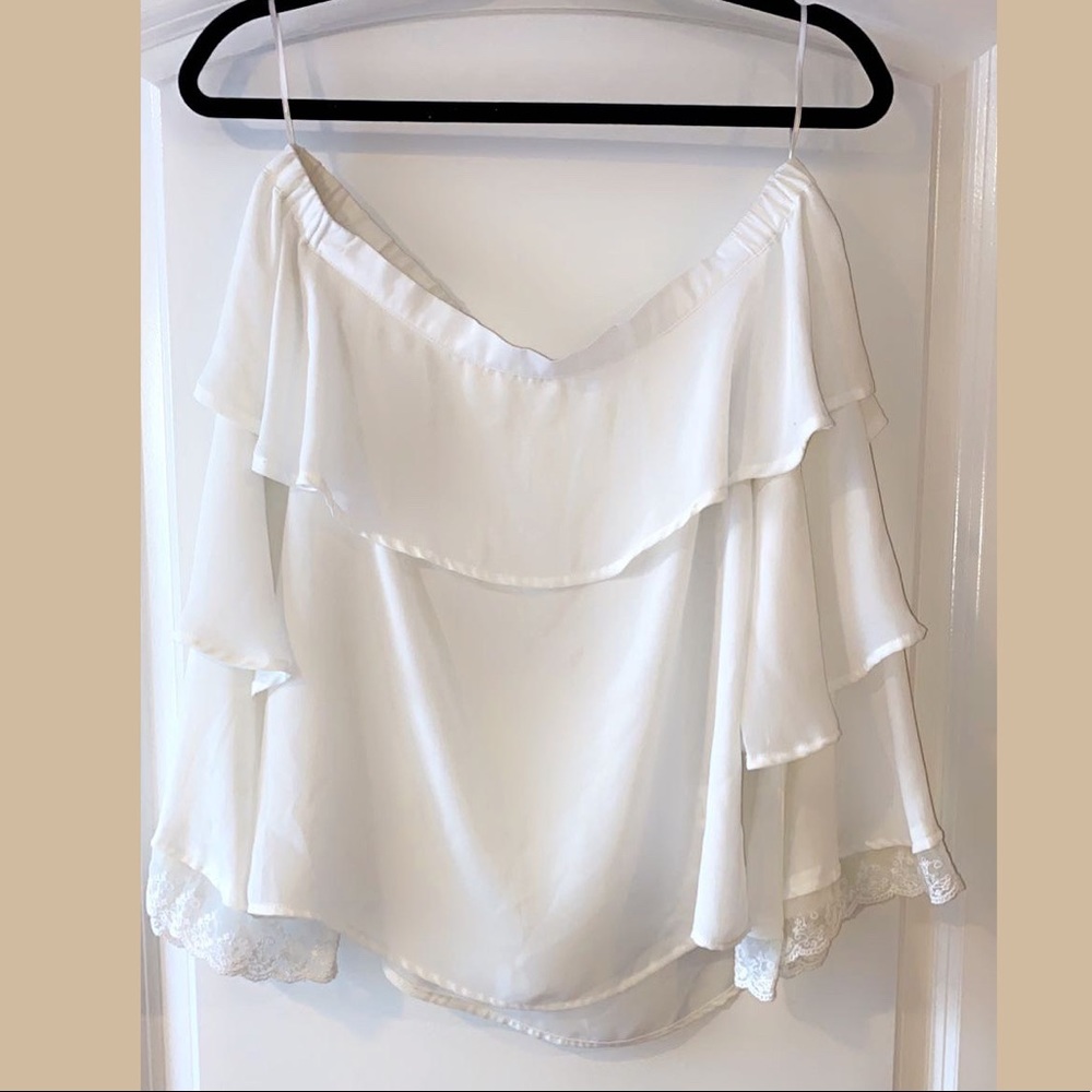 Jodifl Off the Shoulder White Blouse